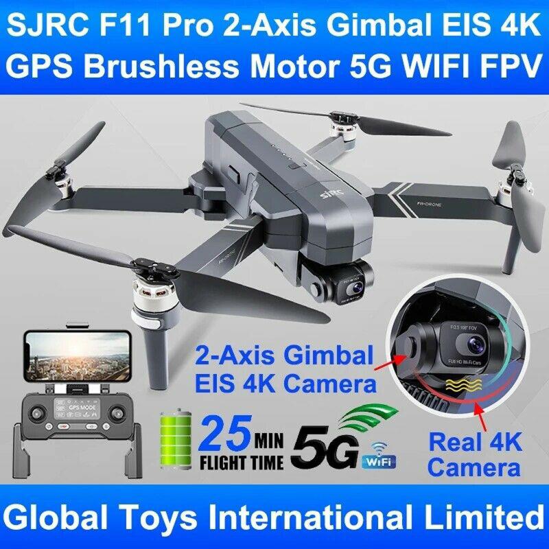 SJRC F11 PRO 4K GPS Drone With Brushless Motor Gps 5g Wifi FPV 4K HD Camera Two-Axis Anti-Shake Gimbal F11 Quadcopter Drone
SJRC F11 PRO 4K GPS Drone With Brushless Motor Gps 5g Wifi FPV 4K HD Camera Two-Axis Anti-Shake Gimbal F11 Quadcopter Drone