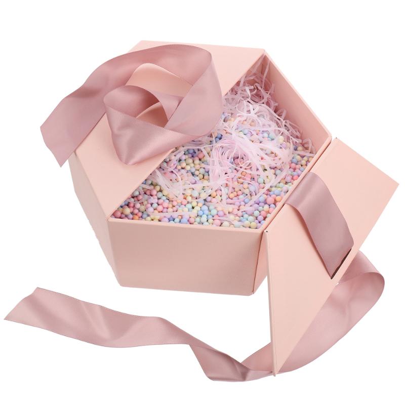 3PCS Hexagonal Gift Packaging Box Delicate Candy Goodies Paper Gift Box