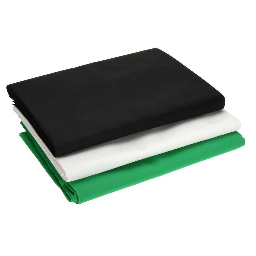 Photography Studio Background Non-woven ChromaKey Backdrop Screen 1.6X3M/5 x 10ft Black/White/Green For Studio Photo lighting