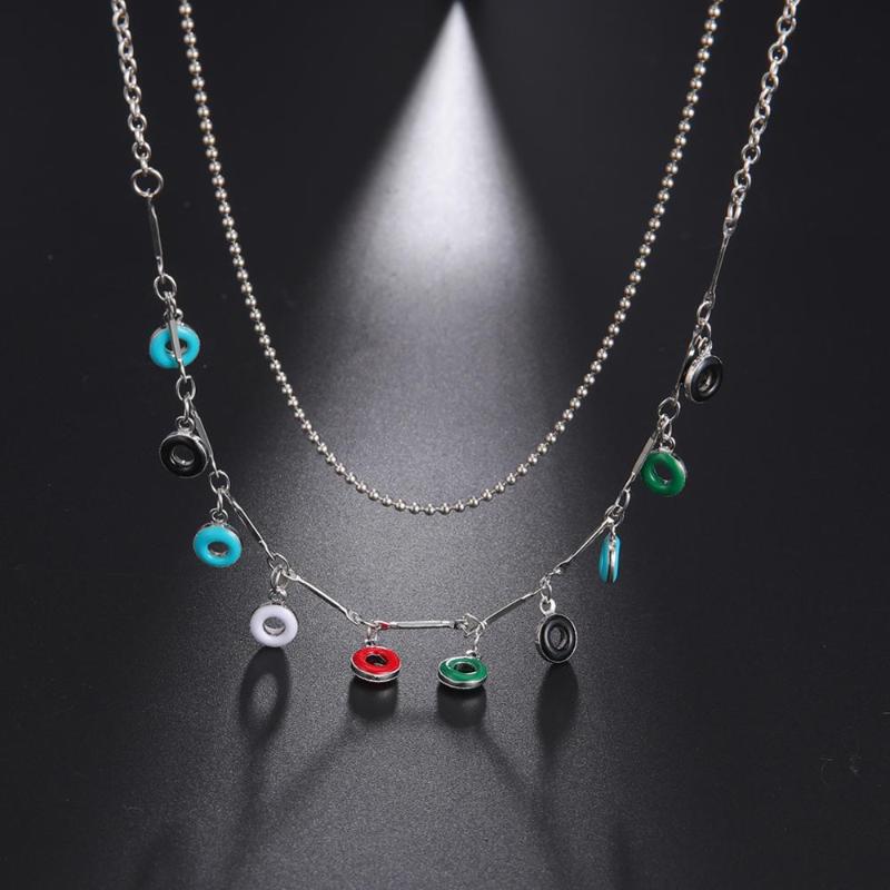 My Shape 2 Layers Choker Necklaces for Women Copper Chain Colorful Enamel Round Pendant Necklace Fashion Jewelry bijoux collar
My Shape 2 Layers Choker Necklaces for Women Copper Chain Colorful Enamel Round Pendant Necklace Fashion Jewelry bijoux collar