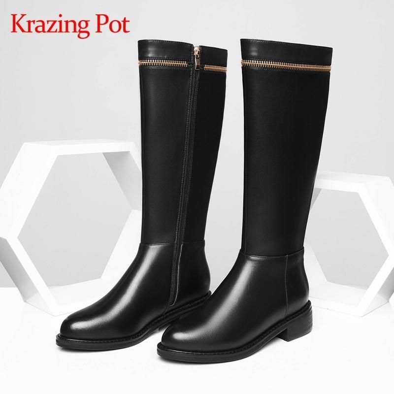 Krazing pot 2021 winter new arrival plus size cow leather round toe med heel equestrian boots handsome cozy knee-high boots L431, Black
Krazing pot 2021 winter new arrival plus size cow leather round toe med heel equestrian boots handsome cozy knee-high boots L431, Black