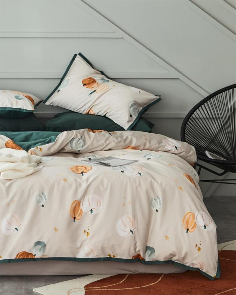 Nordic pastoral pumpkin bedding set, queen king 60s cotton comfortable double home textile bed sheet pillow case duvet cover, Picture color
Nordic pastoral pumpkin bedding set, queen king 60s cotton comfortable double home textile bed sheet pillow case duvet cover, Picture color