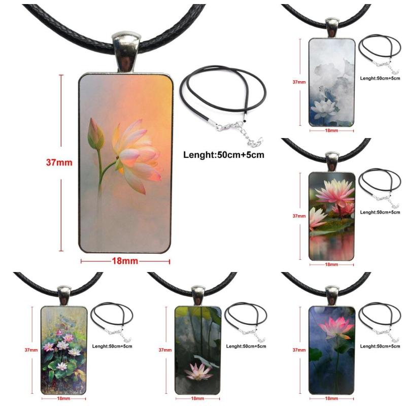 Lotus Flower Oil For Women Party Vintage Jewelry Steel Plated With Glass Cabochon Choker Long Pendant Rectangle Necklace
Lotus Flower Oil For Women Party Vintage Jewelry Steel Plated With Glass Cabochon Choker Long Pendant Rectangle Necklace