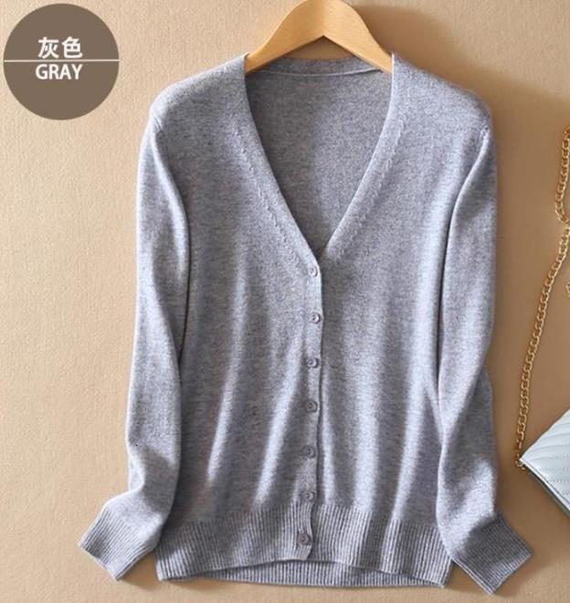 2021 New Cashmere Long Sleeve v Neck Single Breasted Knitted Sweater Women Tops Jumper Female Pull Femme Cardigan Fhww, Gray
2021 New Cashmere Long Sleeve v Neck Single Breasted Knitted Sweater Women Tops Jumper Female Pull Femme Cardigan Fhww, Gray