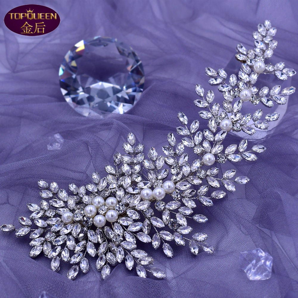 Side Hair Diamond Tiara Crystal Bridal Headwear Crown Rhinestone with Wedding Jewelry Hair Accessories Diamond Bridal Crowns Headpieces