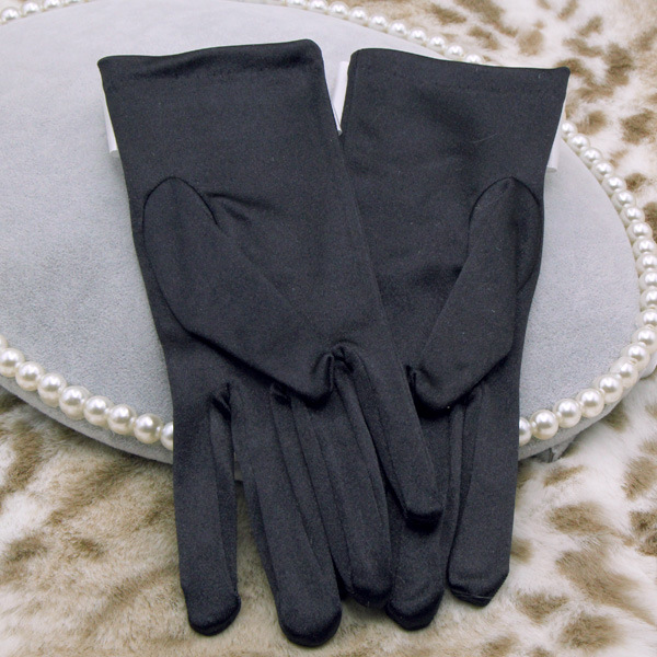 Short Wedding Gloves Finger for Women Wrist Ivory Satin Cuffs Simple Bridal Glove Luva De Noiva Accessorie