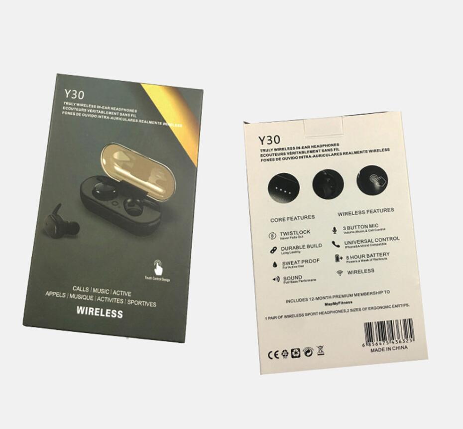 Wireless Earphones Bluetooth V5.0 Y30 TWS Headphone earphone sports Wireless Bluetooth HOT SALE, Black
Wireless Earphones Bluetooth V5.0 Y30 TWS Headphone earphone sports Wireless Bluetooth HOT SALE, Black