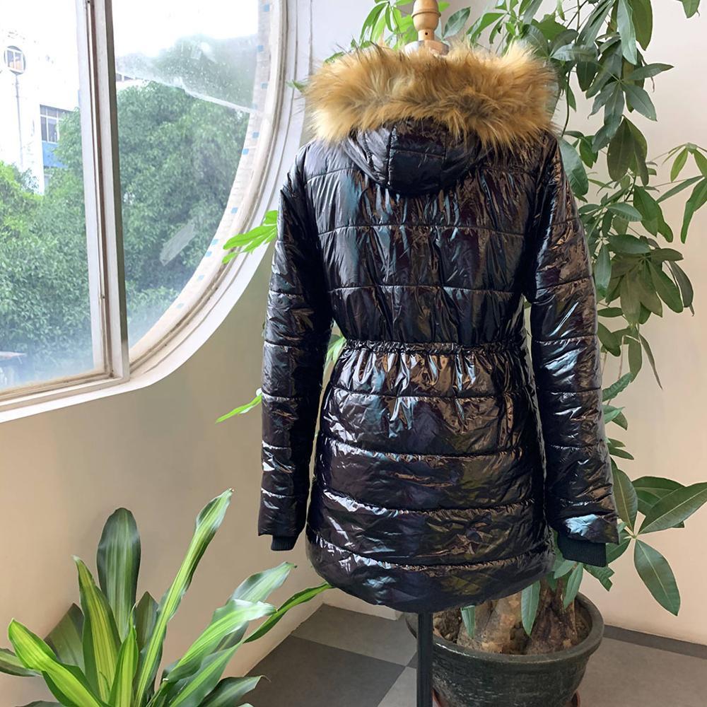 Fashion Fur Collar Cotton Jacket Women Padded Winter Coat Black Hood Warmness 4XL Women's Coats Plus Size Parkas Outwear 201019