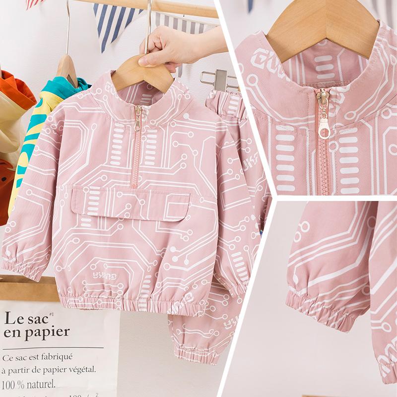 Circuit Board Design Children's Clothing Baby Kids Boys Girls 2 Pcs Set Tracksuit for Toddler 3 Years Old 2020 Fall Cute SuitX1019