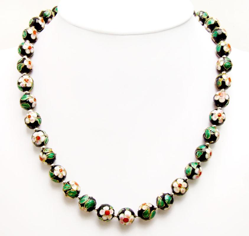 Qingmos Black 12mm Cloisonne Chokers Necklace for Women with Black Round Cloisonne & White Flower 20" Necklace Fine Jewelry-6454
Qingmos Black 12mm Cloisonne Chokers Necklace for Women with Black Round Cloisonne & White Flower 20" Necklace Fine Jewelry-6454