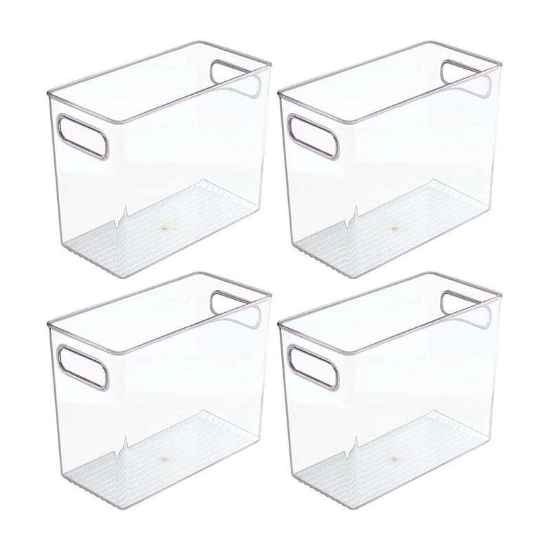 4 Pack Tall Plastic Kitchen Pantry Cabinet, Refrigerator or Freezer Storage Bin with Handles - Organizer for Fruit
4 Pack Tall Plastic Kitchen Pantry Cabinet, Refrigerator or Freezer Storage Bin with Handles - Organizer for Fruit