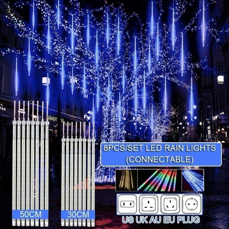 30cm /50cm Waterproof Meteor Shower Rain 8 Tube LED String Lights For Outdoor Holiday Christmas Decoration Tree EU/US/AU/UK Plug
30cm /50cm Waterproof Meteor Shower Rain 8 Tube LED String Lights For Outdoor Holiday Christmas Decoration Tree EU/US/AU/UK Plug
