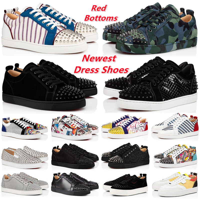 Designer Red low sneakers bottoms men women dress casual shoes fashion top Black White Camo Green Glitter Grey pink leather suede mens spikes trainers shoe With Box, Color#36
Designer Red low sneakers bottoms men women dress casual shoes fashion top Black White Camo Green Glitter Grey pink leather suede mens spikes trainers shoe With Box, Color#36