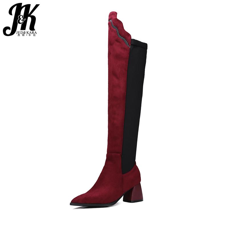 JK New Winter Over The Knee Women High Heels Boots Pointed Toe Flock Footwear Short Plush Ladies Fashion Shoes Boots Shoes, Black
JK New Winter Over The Knee Women High Heels Boots Pointed Toe Flock Footwear Short Plush Ladies Fashion Shoes Boots Shoes, Black