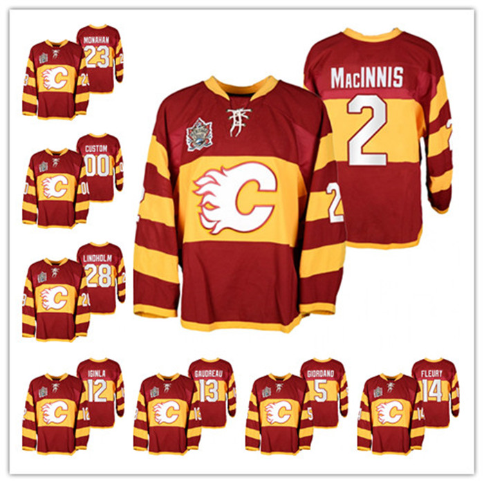 Custom Calgary Flames Heritage Classic 2011 Al MacInnis 12 Jarome Iginla Sean Monahan Elias Lindholm Johnny Gaudreau Warm-Up Hockey Jerseys, Red
Custom Calgary Flames Heritage Classic 2011 Al MacInnis 12 Jarome Iginla Sean Monahan Elias Lindholm Johnny Gaudreau Warm-Up Hockey Jerseys, Red
