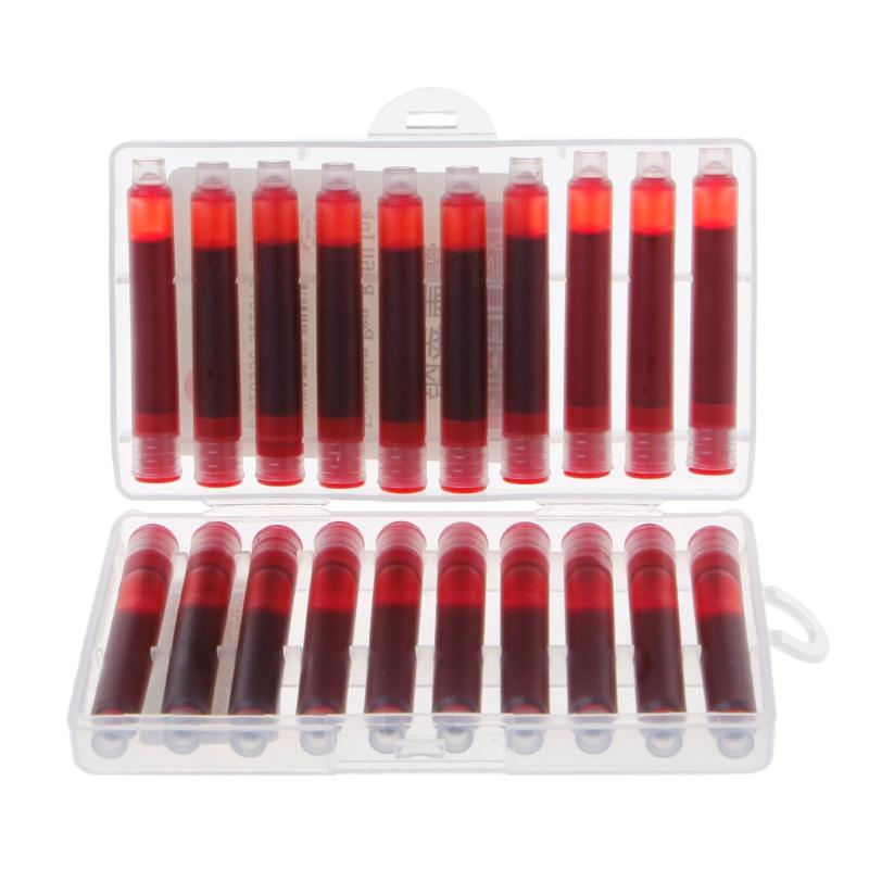 20 Pcs Replaceable Fountain Pen Ink Cartridge Refill Ink Sac Universal Design J78A5179627
