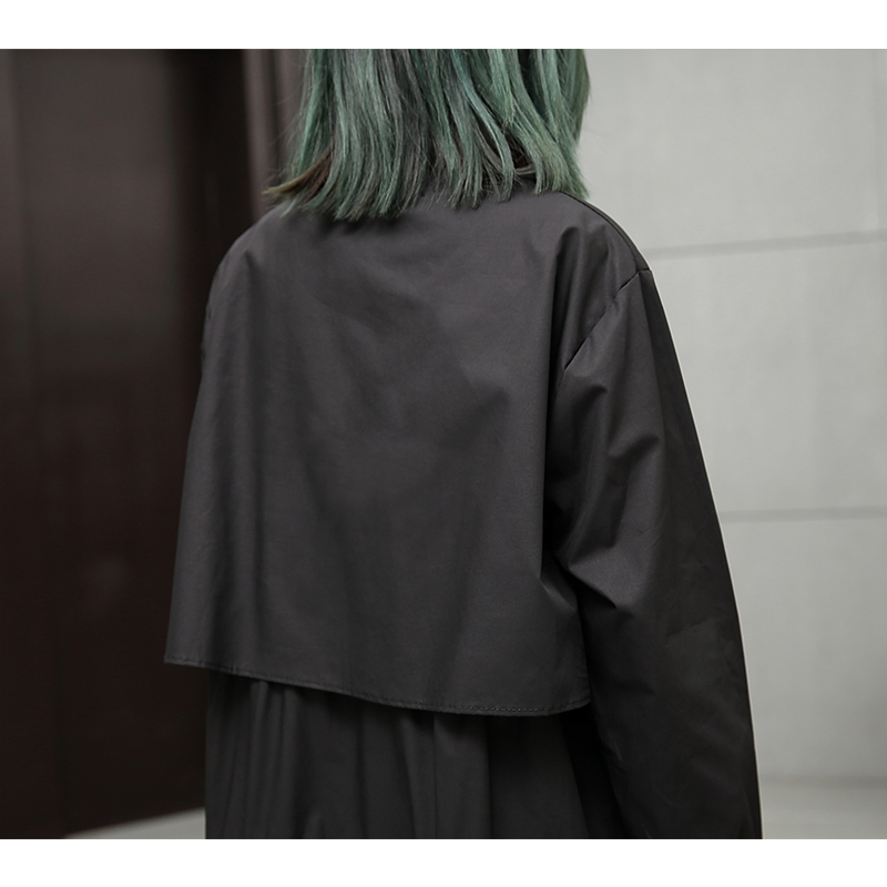 CHICEVER Autumn Black Dress For Women Loose Big Size Elastic Collar Long Sleeve Women's Dresses Female Clothes Fashion New T200320