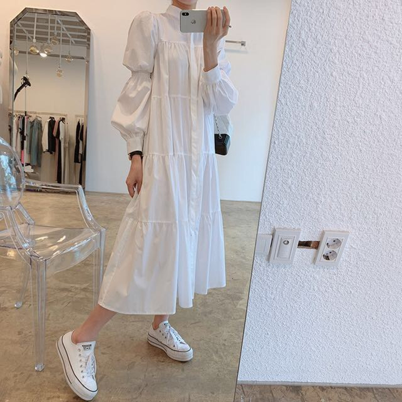 2021 Women Midi New Autumn Casual Loose o Neck Solid Color Sleeve Femme Elegant 52bm, Black
2021 Women Midi New Autumn Casual Loose o Neck Solid Color Sleeve Femme Elegant 52bm, Black