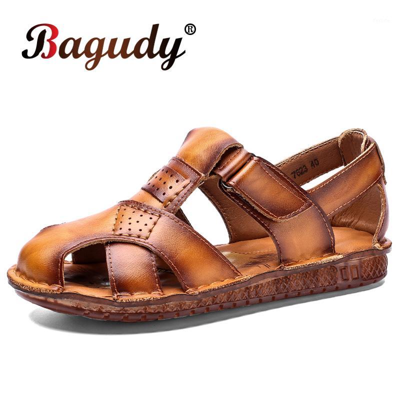 Classic Retro Male Shoes Genuine Leather Men Soft Sandals Summer Shoes Beach Sandals Men Fashion Outdoor Casual Size 38~481, Red brown
Classic Retro Male Shoes Genuine Leather Men Soft Sandals Summer Shoes Beach Sandals Men Fashion Outdoor Casual Size 38~481, Red brown