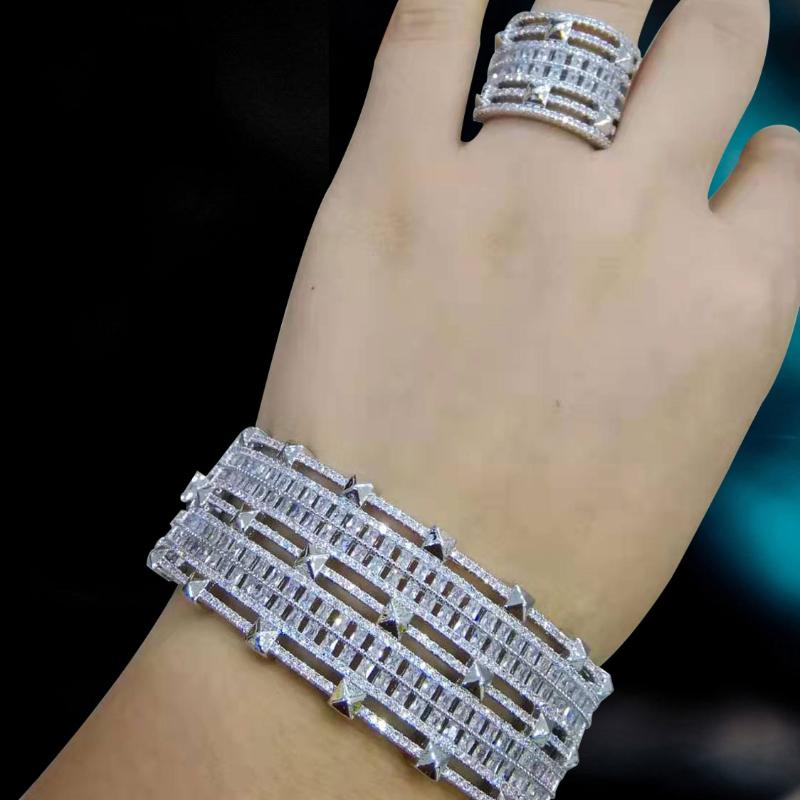 Earrings & Necklace GODKI Luxury Saudi Arabia Bangle Ring Set For Women Full Micro Cubic Zircon Pave Party Wedding Arabic Dubai Jewelry Sets, Silver
Earrings & Necklace GODKI Luxury Saudi Arabia Bangle Ring Set For Women Full Micro Cubic Zircon Pave Party Wedding Arabic Dubai Jewelry Sets, Silver