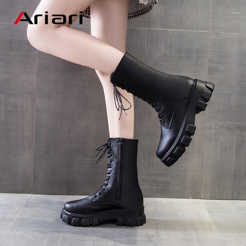 Ariari Women Motorcycle Ankle Boots Wedges Female Lace Up Platforms Spring Autumn Leather Oxford Shoes Woman 2020 Mid-Calf Boots1, White
Ariari Women Motorcycle Ankle Boots Wedges Female Lace Up Platforms Spring Autumn Leather Oxford Shoes Woman 2020 Mid-Calf Boots1, White
