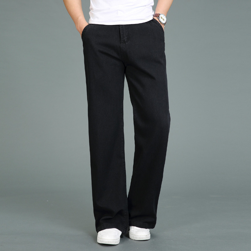 2020 Brim Will See New Thin Section Big Micro Bell-sized Micro-bell Denim Pants Dark Blue Male Suit Straight Biker Jeans Size -34 Lnre, Black
2020 Brim Will See New Thin Section Big Micro Bell-sized Micro-bell Denim Pants Dark Blue Male Suit Straight Biker Jeans Size -34 Lnre, Black