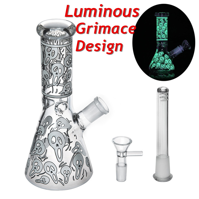 US Stock 8 Inch Luminous Grimace Design Ghost Water Bottle With 14mm Joint Glass Bong Dab Rig Oil Water Pipe Vase Glass Water Tank
US Stock 8 Inch Luminous Grimace Design Ghost Water Bottle With 14mm Joint Glass Bong Dab Rig Oil Water Pipe Vase Glass Water Tank