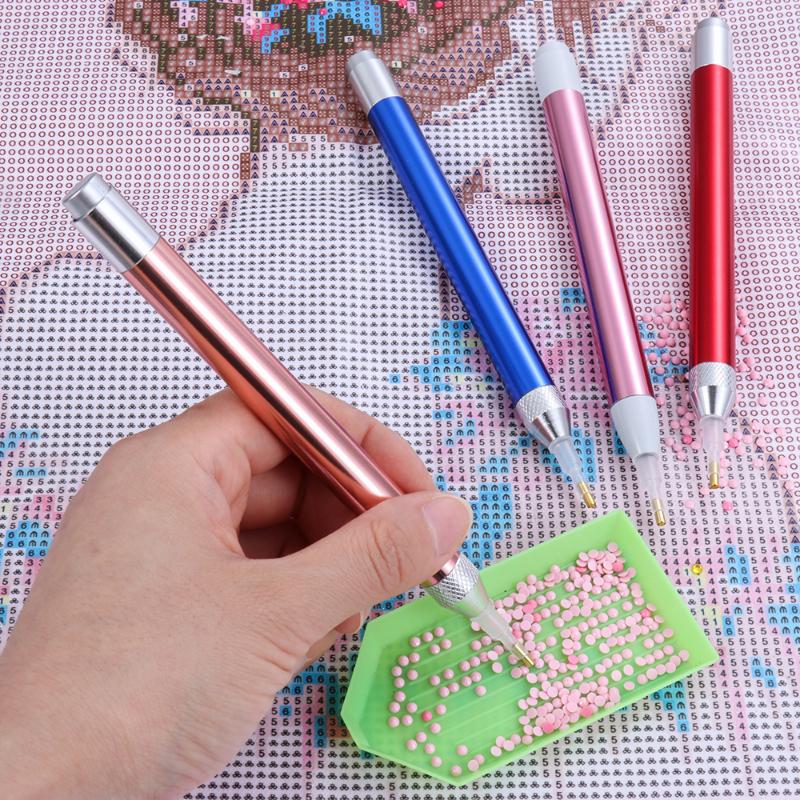 1Pc Diamond Painting Tool Lighting Point Drill Pen 5D With Diamonds Cross Stitch DIY Sewing Accessories NO Battery1