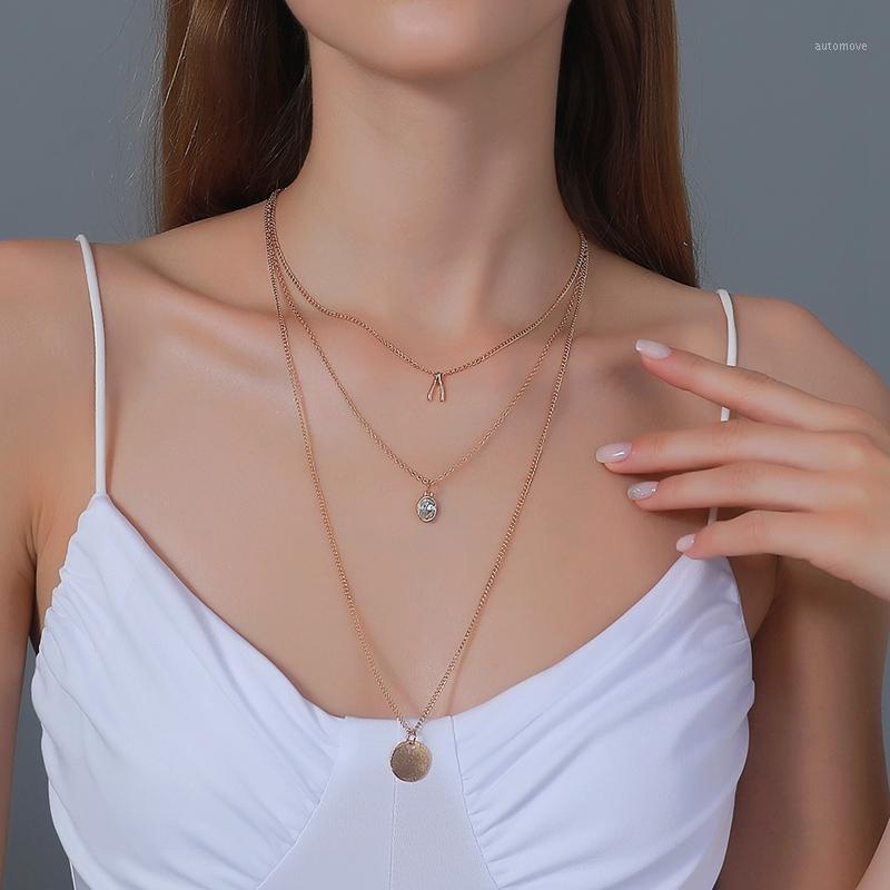 Europe And America New Zircon Disc Multi-layer Necklace for Women Creative Simple Retro Long Three Layer V-shaped Clavicle Chain1
Europe And America New Zircon Disc Multi-layer Necklace for Women Creative Simple Retro Long Three Layer V-shaped Clavicle Chain1