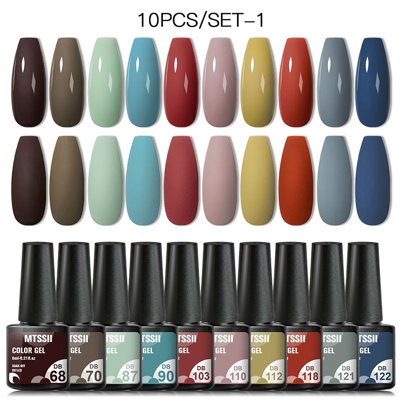 Mtssii 10pcs/set Gel Nail Polish Set Hybrid Varnishes Base Top For Nails UV LED Lamp Gel Kits Manicure Nails Polish Set, S04060s04061
Mtssii 10pcs/set Gel Nail Polish Set Hybrid Varnishes Base Top For Nails UV LED Lamp Gel Kits Manicure Nails Polish Set, S04060s04061