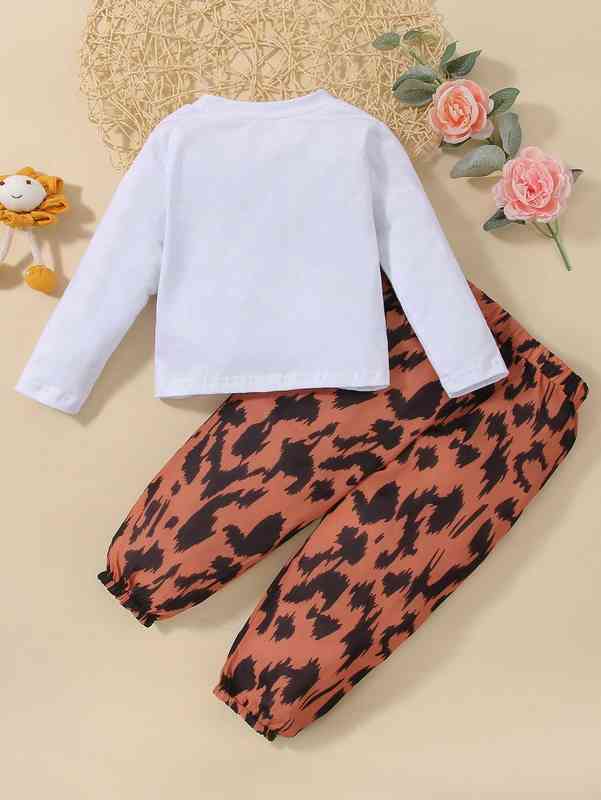Baby Twist Hem Tee & Allover Print Pants SHE