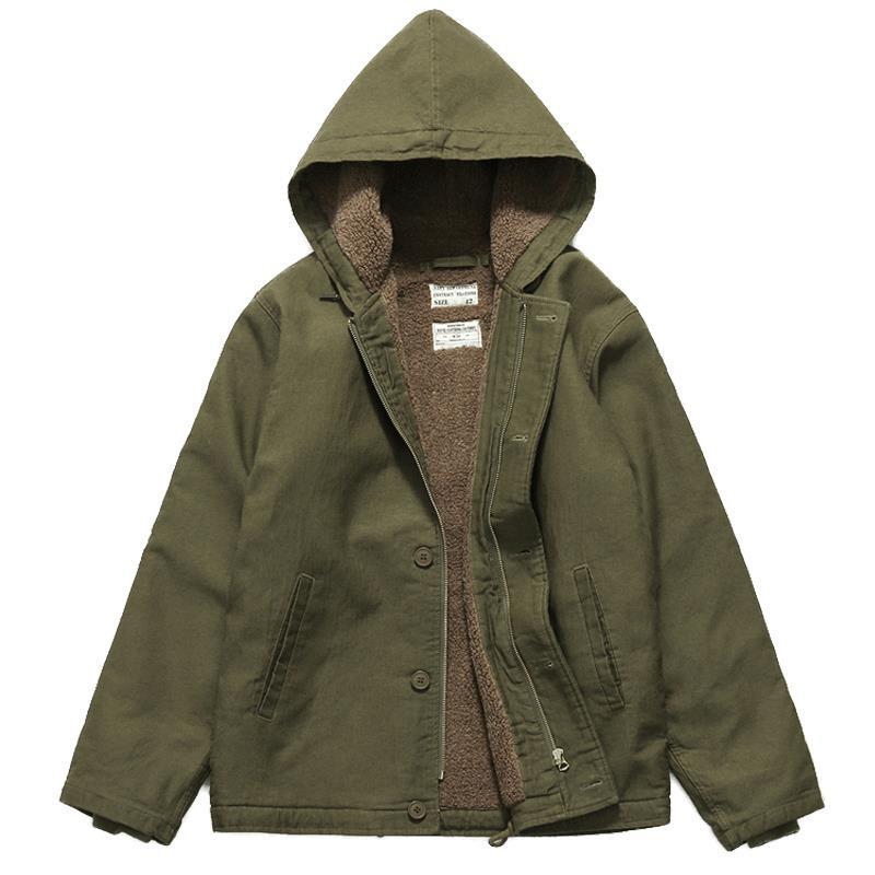Winter Work Clothes Navy N1 Deck Tops Hooded Plush Heavy Cotton Coats Outdoor Camping Cycling Combat Sport Men' Cashmere Jacket, Army green
Winter Work Clothes Navy N1 Deck Tops Hooded Plush Heavy Cotton Coats Outdoor Camping Cycling Combat Sport Men' Cashmere Jacket, Army green