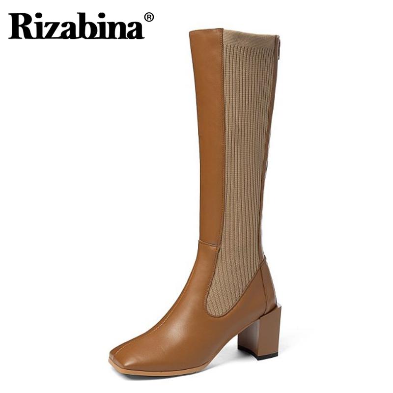 Rizabina Real Leather Women Knee Boots Warm Fashion High Heel Winter Shoe Woman Elastic Square Toe Long Boot Footwear Size 33-40, Black
Rizabina Real Leather Women Knee Boots Warm Fashion High Heel Winter Shoe Woman Elastic Square Toe Long Boot Footwear Size 33-40, Black