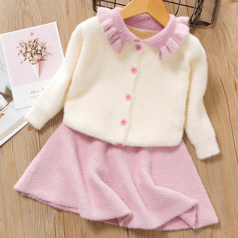 Girl Dress New Autumn Christmas Girls Party Dress Long Sleeve Knitted Children Dresses Girl Kids Dress Clothing for 3 7 Years LJ200923