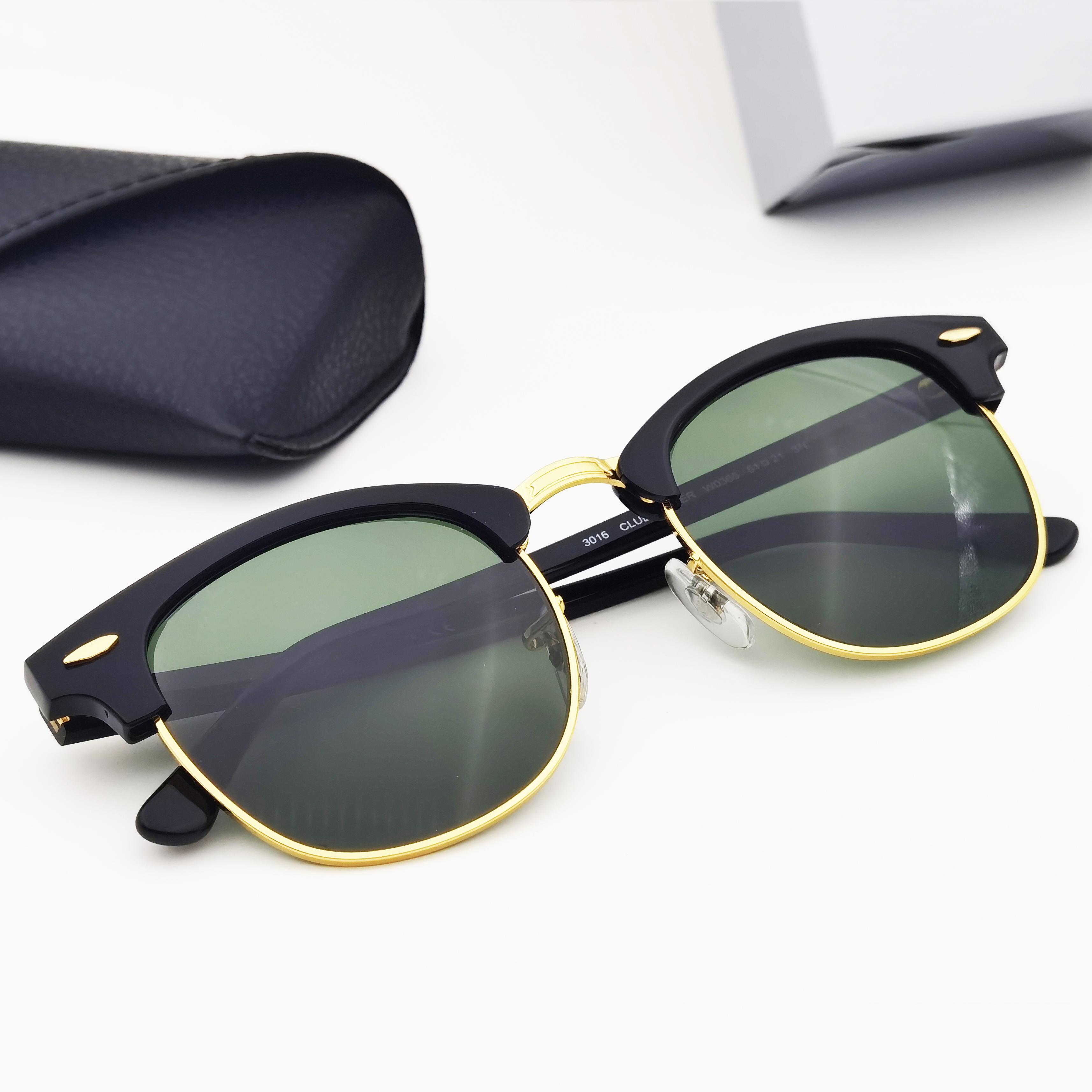 Quality men women sunglasses Real Glass lenses Acetate Frame Half Rivet design Oculos De Sol suitable beach shading driving fishing Leather Case Box
Quality men women sunglasses Real Glass lenses Acetate Frame Half Rivet design Oculos De Sol suitable beach shading driving fishing Leather Case Box