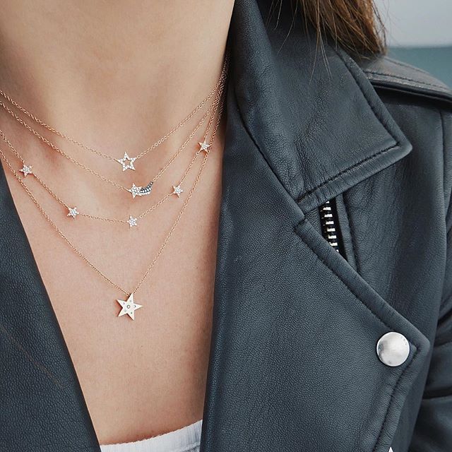 WHOLESALE New Christmas Gift Vermeil 925 Sterling Silver Cute Star Choker Charm Necklaces Charming Women Jewelry Fine Silver Necklace