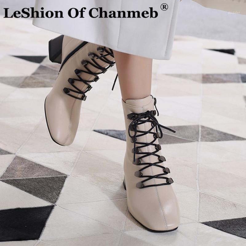 LeShion Of Chanmeb High Quality Sheep Skin Leather Ankle Boots Shoes Women Cross Tied Block Heels Basic Office Beige Boots Lady1, Black boots
LeShion Of Chanmeb High Quality Sheep Skin Leather Ankle Boots Shoes Women Cross Tied Block Heels Basic Office Beige Boots Lady1, Black boots