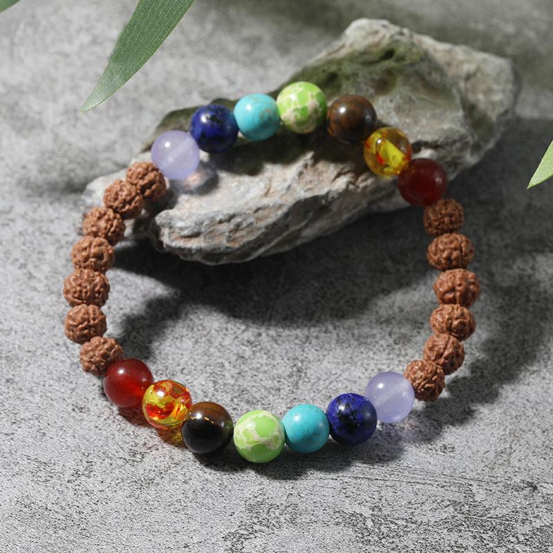 Original Rudraksha & Seven Chakra Bead Elastic Rope Men's Women's Bracelet Yoga Fashion Glamour Jewelry Energy Bangle
Original Rudraksha & Seven Chakra Bead Elastic Rope Men's Women's Bracelet Yoga Fashion Glamour Jewelry Energy Bangle
