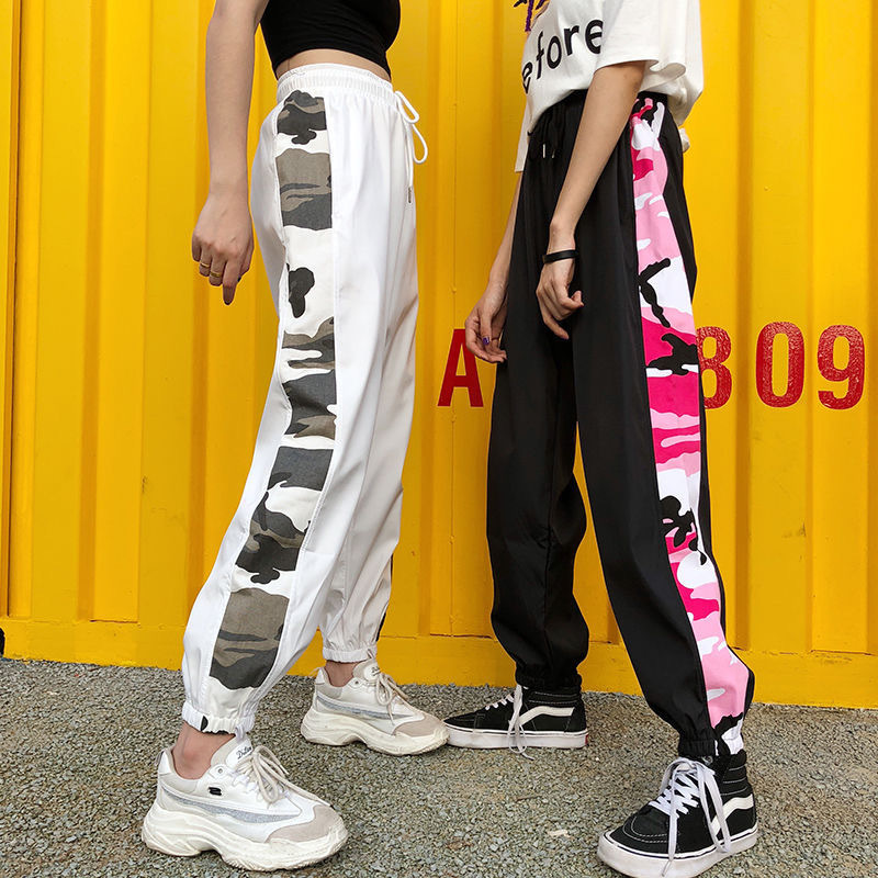 Women Loose Drawstring Jogger Pants Plus Size Female Fashion High Waist Hip Hop Streetwear Trouser Casual Anklelength Pant 201109