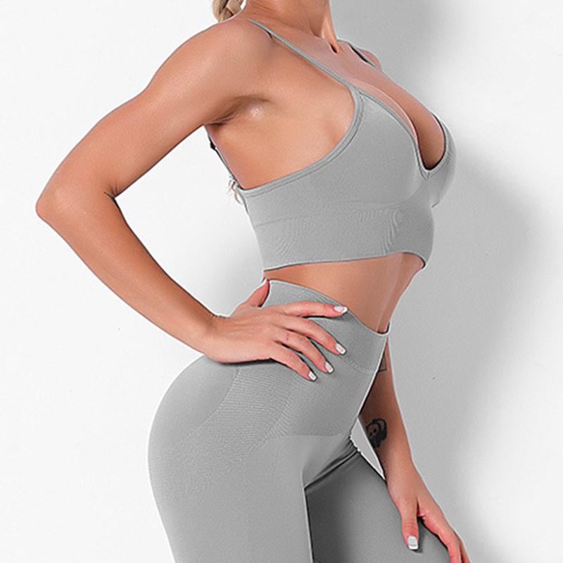 Women Yoga Set Seamless Crop Tops Fitness Sportswear Gym Clothing Tracksuit Tights High Waist Leggings Workout Pants Running, Brapantdarkgray
Women Yoga Set Seamless Crop Tops Fitness Sportswear Gym Clothing Tracksuit Tights High Waist Leggings Workout Pants Running, Brapantdarkgray
