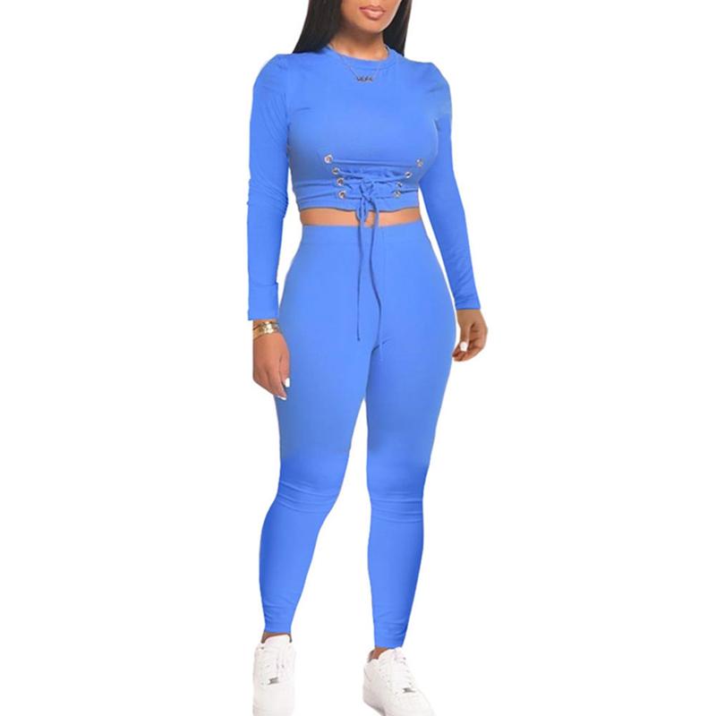 2 Pcs Women Autumn Outfits Sportswear Set Solid-Color Long Sleeve Cross Straps Crop Top + High Waist Pants Suit For Sport Girls, Black
2 Pcs Women Autumn Outfits Sportswear Set Solid-Color Long Sleeve Cross Straps Crop Top + High Waist Pants Suit For Sport Girls, Black
