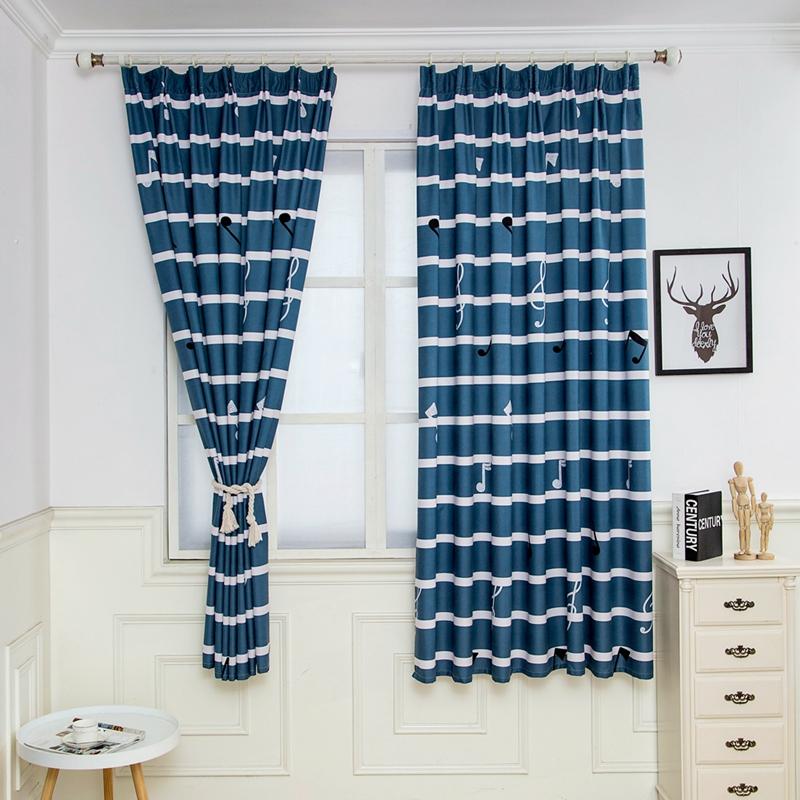 Blue Romantic Notes Simple Nordic Style Half Blackout Curtains Children's Cloth Curtains Bedroom Custom Draping, L1 wear rod type
Blue Romantic Notes Simple Nordic Style Half Blackout Curtains Children's Cloth Curtains Bedroom Custom Draping, L1 wear rod type