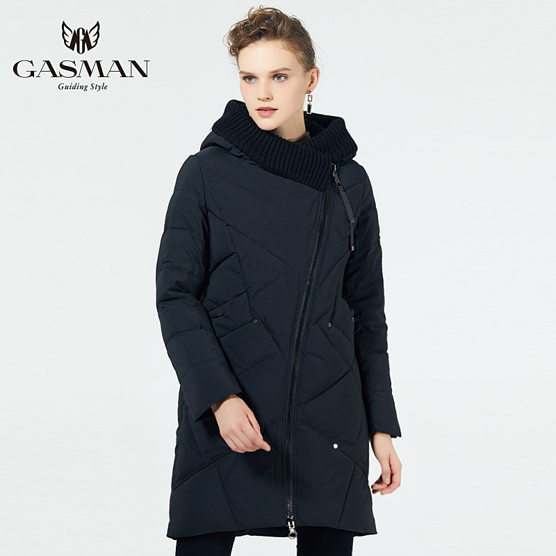 GASMAN Women's Hooded Warm Jacket Winter Long Fashion Coat Hooded Warm Parkas Pluse Size Female Winter Collection 1902 201017