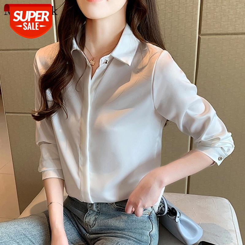 2021 Autumn Long Sleeve White Shirt Women Office Lady Solid Women Blouses Lapel Collar Cardigan Casual Silk Blouse Blusas 10618 #Pe5f
2021 Autumn Long Sleeve White Shirt Women Office Lady Solid Women Blouses Lapel Collar Cardigan Casual Silk Blouse Blusas 10618 #Pe5f
