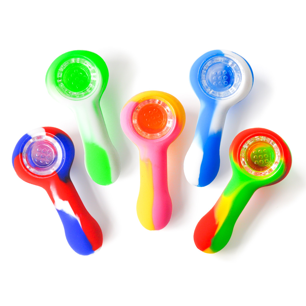 3.0 Inch Water pipes silicone Glass Pipe hand smoking accessories Bong Spoon Pipe Food-grade silica gel glass water pipe glass smoking pipes
3.0 Inch Water pipes silicone Glass Pipe hand smoking accessories Bong Spoon Pipe Food-grade silica gel glass water pipe glass smoking pipes