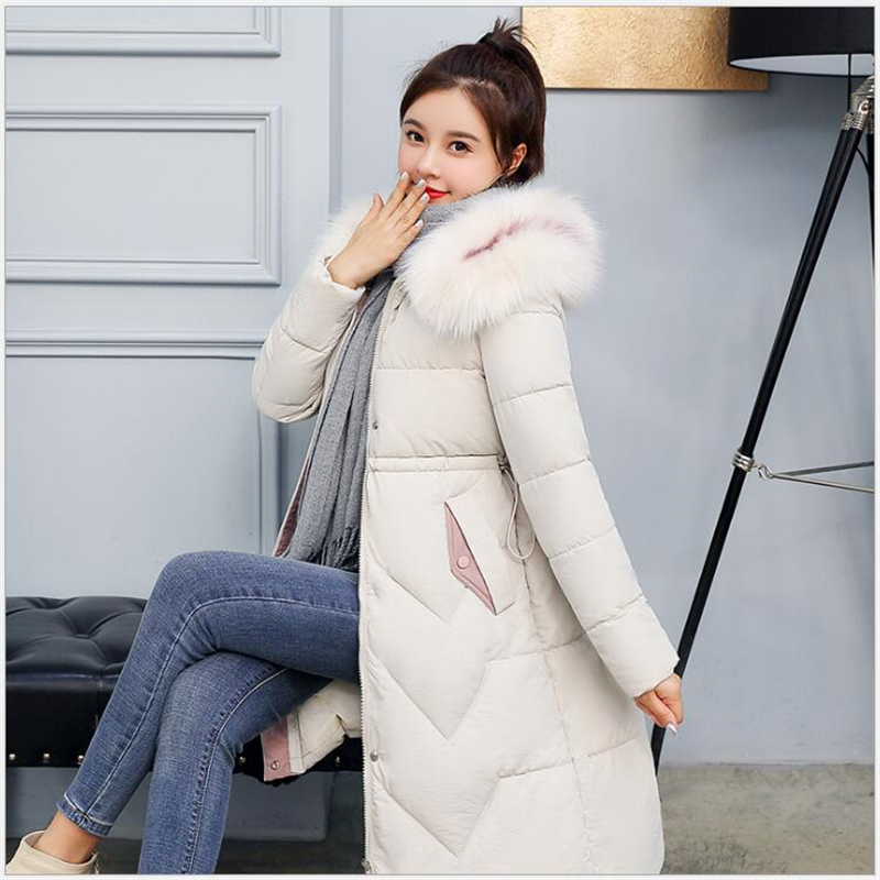 Big Fur Winter Parka cotton jacket 2019 Winter Jacket Women thick Snow Wear Winter Coat Lady Clothing Female Jacket Parkas 391 T200114