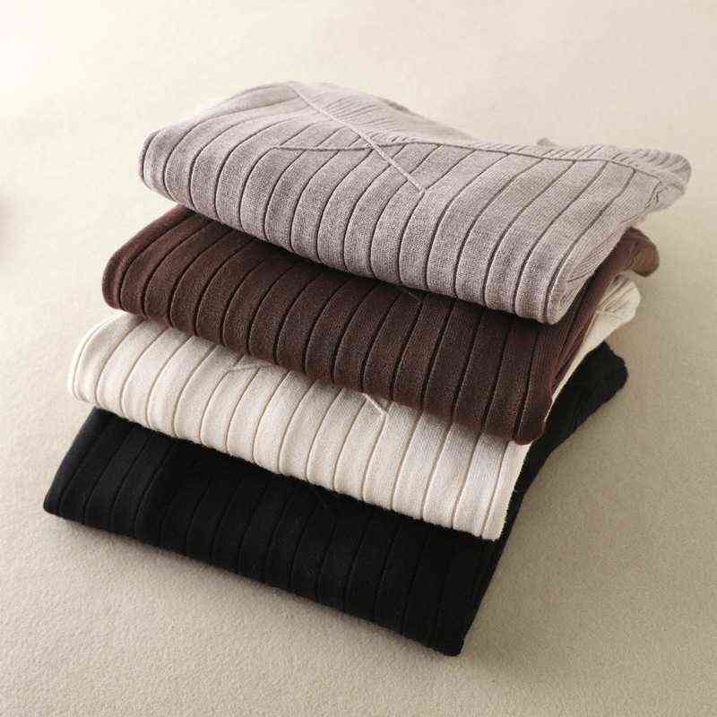 HL Chic Long Knit Maxi Women Sweater Dress Thick Warm Winter Pleated Dress Female Rib Turtleneck A Line Dress Office Lady 211221