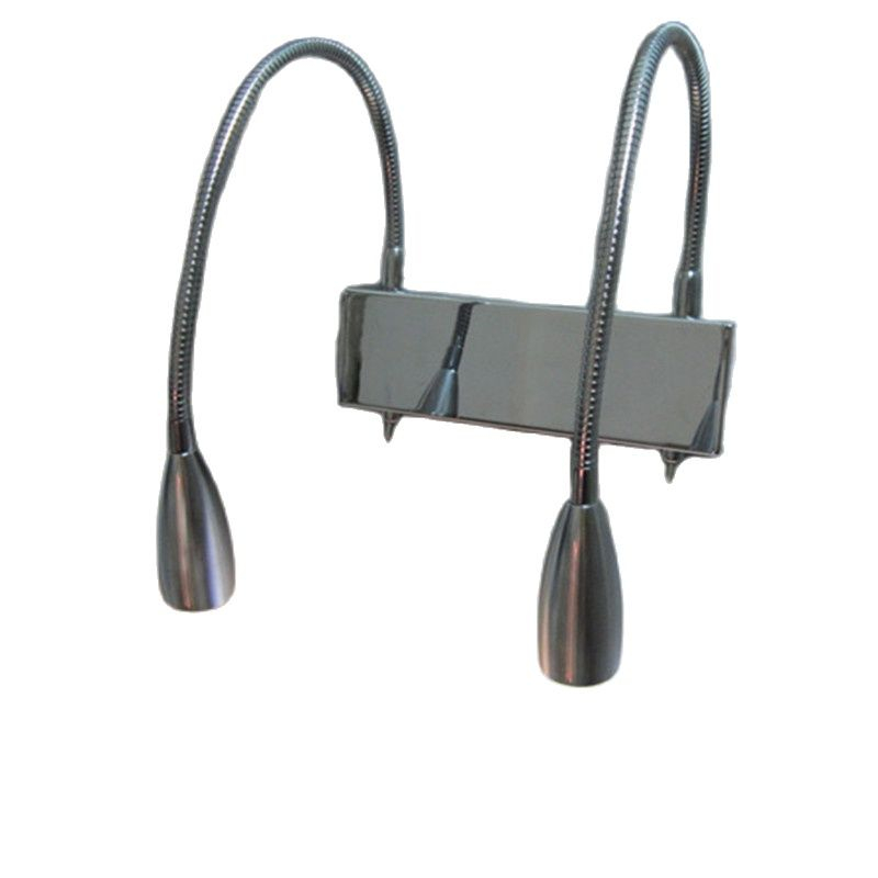 Topoch Wall Lamp Light Dual Swing Arm 2x3Watt LEDs Working Independently by Twin Switches Lighting Angles Adjustable Narrow Beam AC100-240V