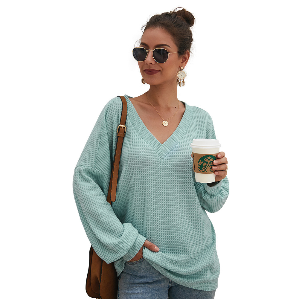 Woman jumper oversized sweater Long-Sleeve white Knitwear new Winter and autum V-neck Sexy Top Comfortable Loose Clothes 201111wtt