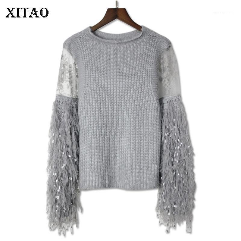 XITAO Patchwork Tassel Knitted Sweater Lace Tide Women Clothes 2020 Vintage Match All Fashion Pullover Top Autumn New WLD23201, Gray wld2320
XITAO Patchwork Tassel Knitted Sweater Lace Tide Women Clothes 2020 Vintage Match All Fashion Pullover Top Autumn New WLD23201, Gray wld2320